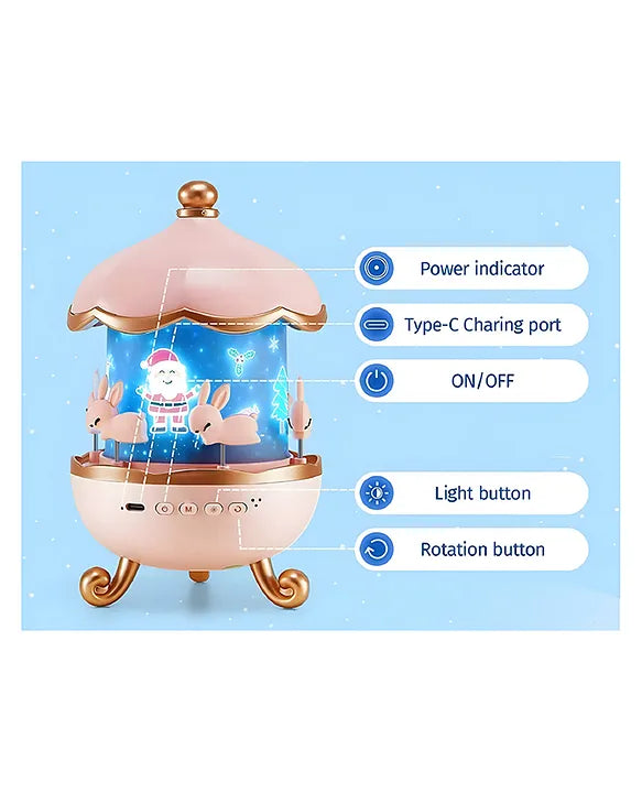 Magical Star Projector Lamp for Kids – Rotating Galaxy Night Light with 6 Charming Themes