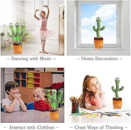 Groovy LED Dancing Cactus – Sings, Dances & Mimics You! By BRANDSTORM