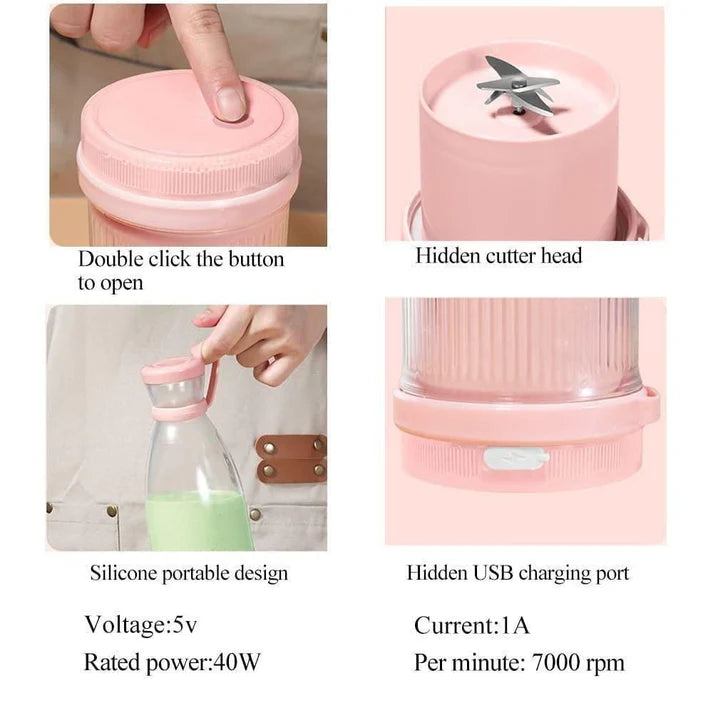 FreshPress™ Electric Mini Juicer – Portable & Powerful