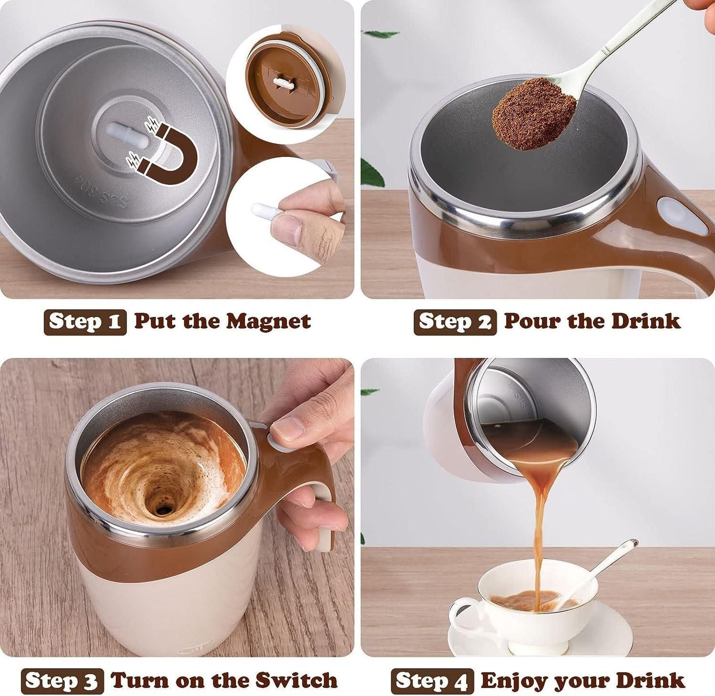 WhirlSip™ – Your Magic Self-Stirring Coffee Companion