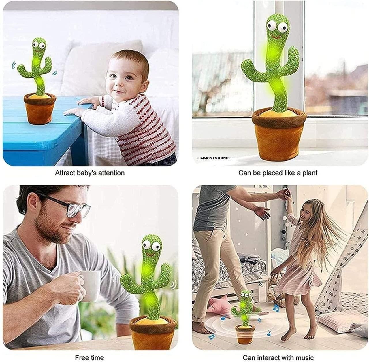 Groovy LED Dancing Cactus – Sings, Dances & Mimics You! By BRANDSTORM