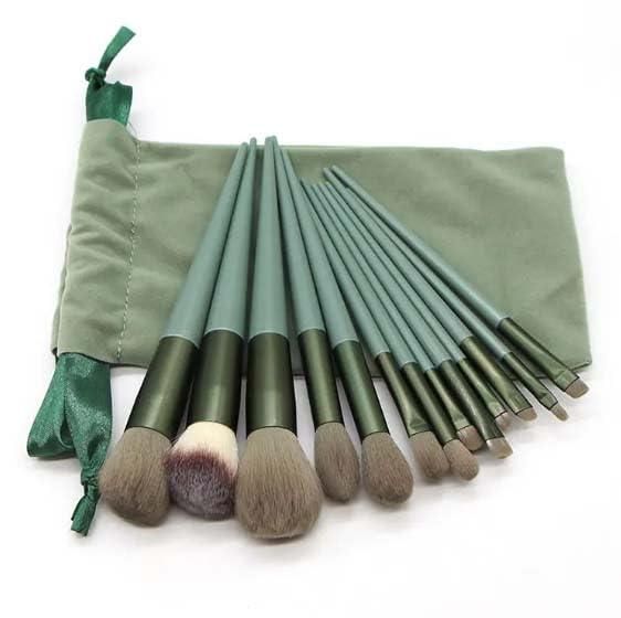 GlamPro 13-Piece Makeup Brush Set with Luxe Travel Pouch