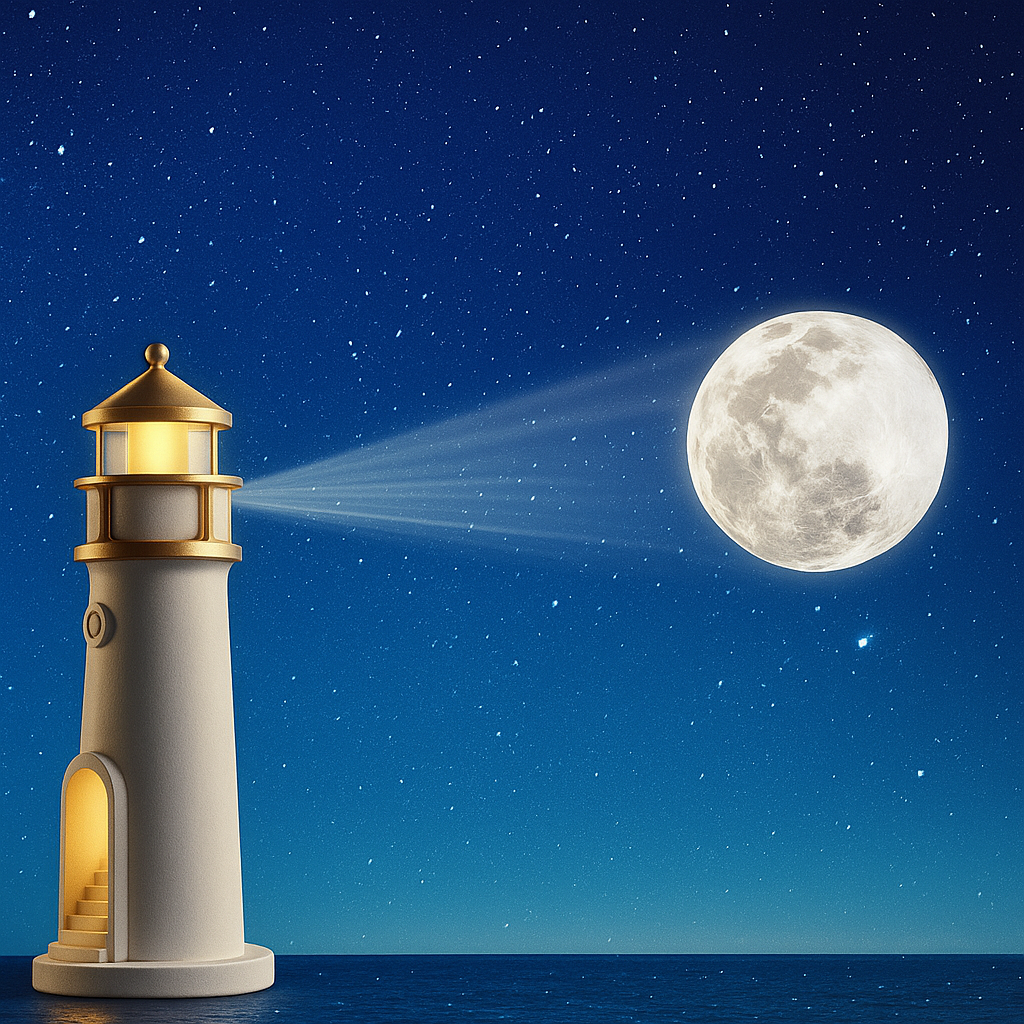 MoonTower Glow – Smart 3D Lighthouse Projector