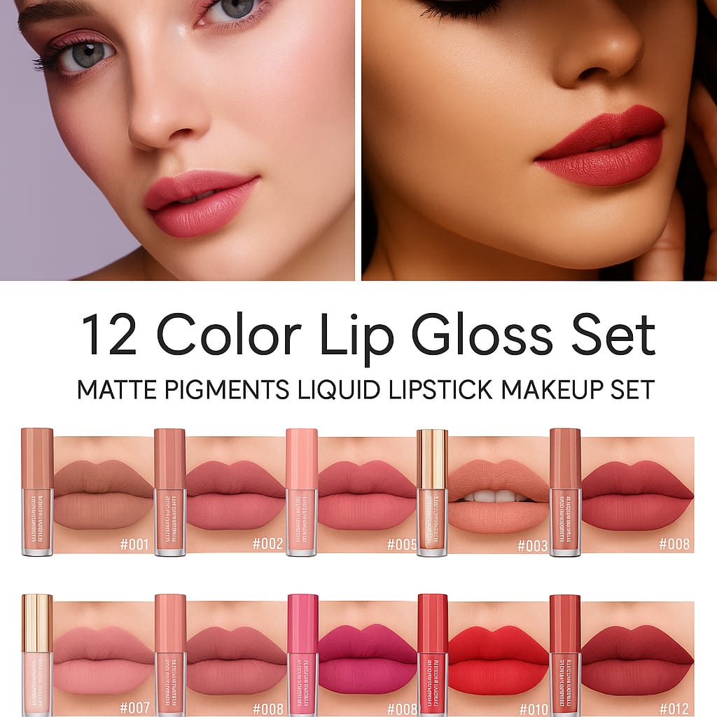 Glam Goddess – 12 Velvet Matte Lipsticks for Every Look You Love By BRANDSTORM
