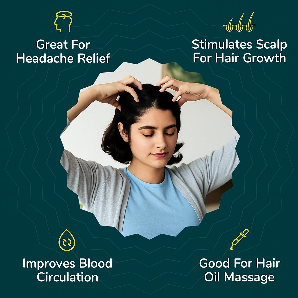All-in-One Electric Head & Scalp Massager – Vibrating Hair Growth & Body Relaxation