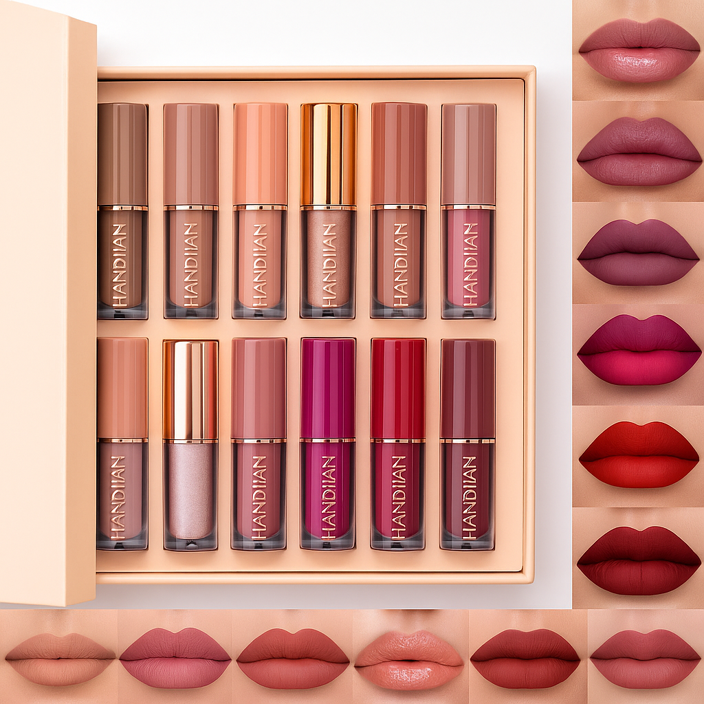 Glam Goddess – 12 Velvet Matte Lipsticks for Every Look You Love By BRANDSTORM