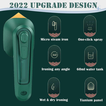 "Mini Iron & Steamer – Your Travel-Ready Clothes Companion"