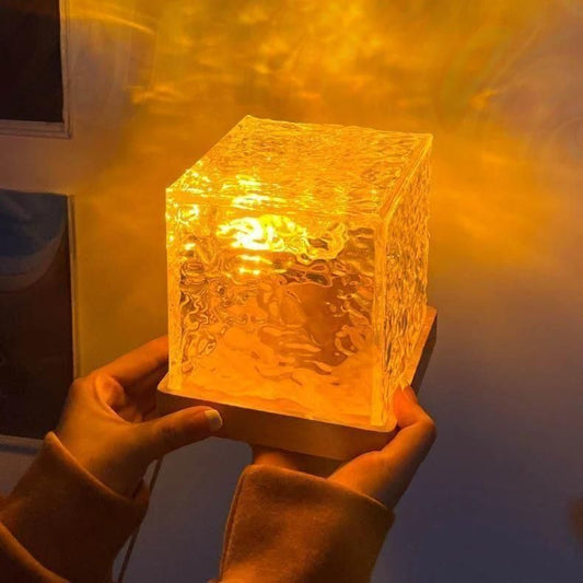 WaveGlow 360° Rotating Water Ripple Night Light