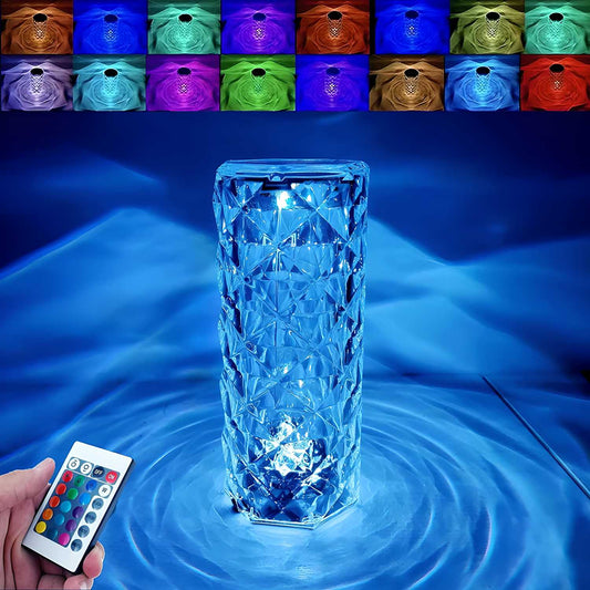 CrystalBloom Mood Lamp – Dazzling 16-Color Rose Light by Brandstorm