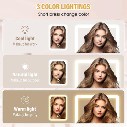 Glamora vanity Kit – Premium makeup Box with Glowing LED Mirror By BRANDSTORM