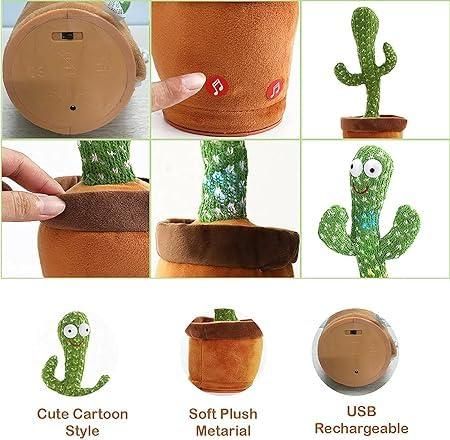 Groovy LED Dancing Cactus – Sings, Dances & Mimics You! By BRANDSTORM