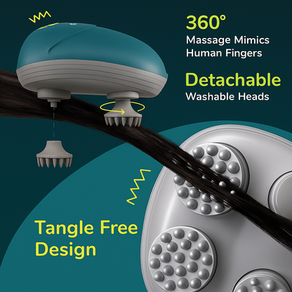 All-in-One Electric Head & Scalp Massager – Vibrating Hair Growth & Body Relaxation